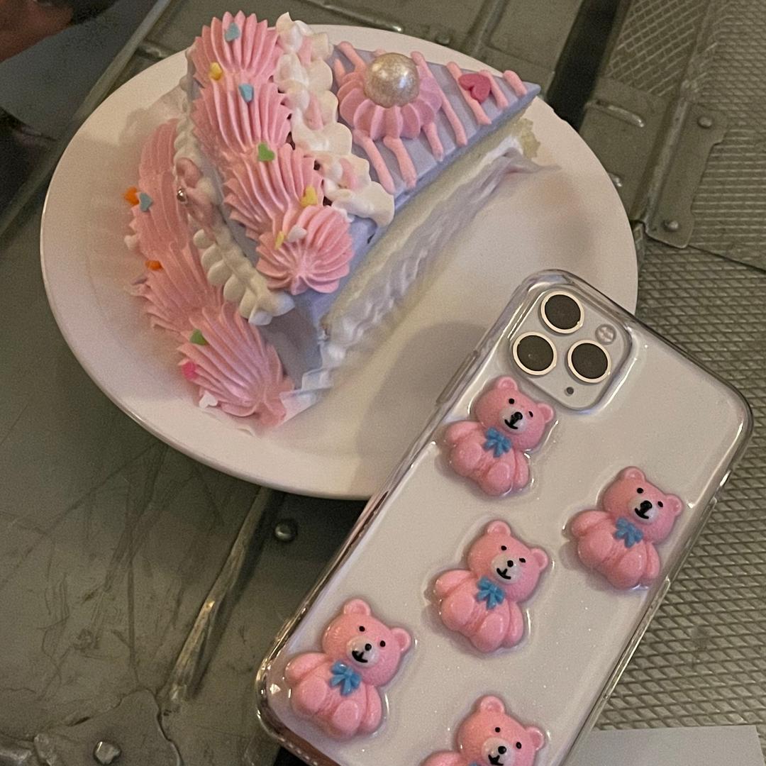 teddy teddy phonecase(pink)