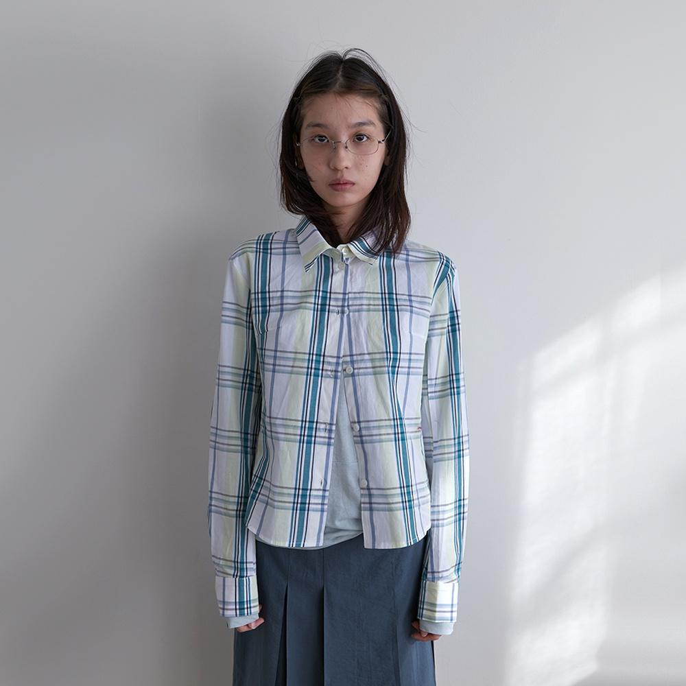 32. Classic check shirt _ Green check