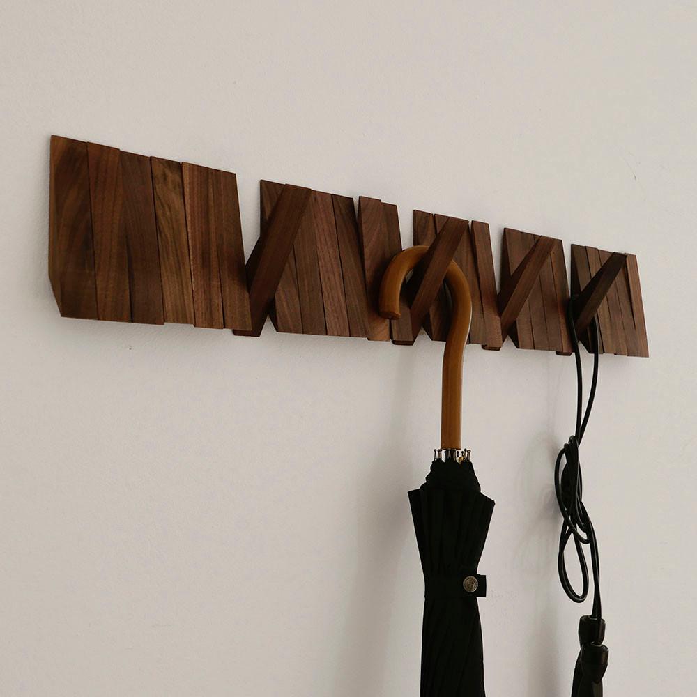 월넛 스위치보드 벽걸이 우드행거 원목행거 벽옷걸이 인테리어행거
