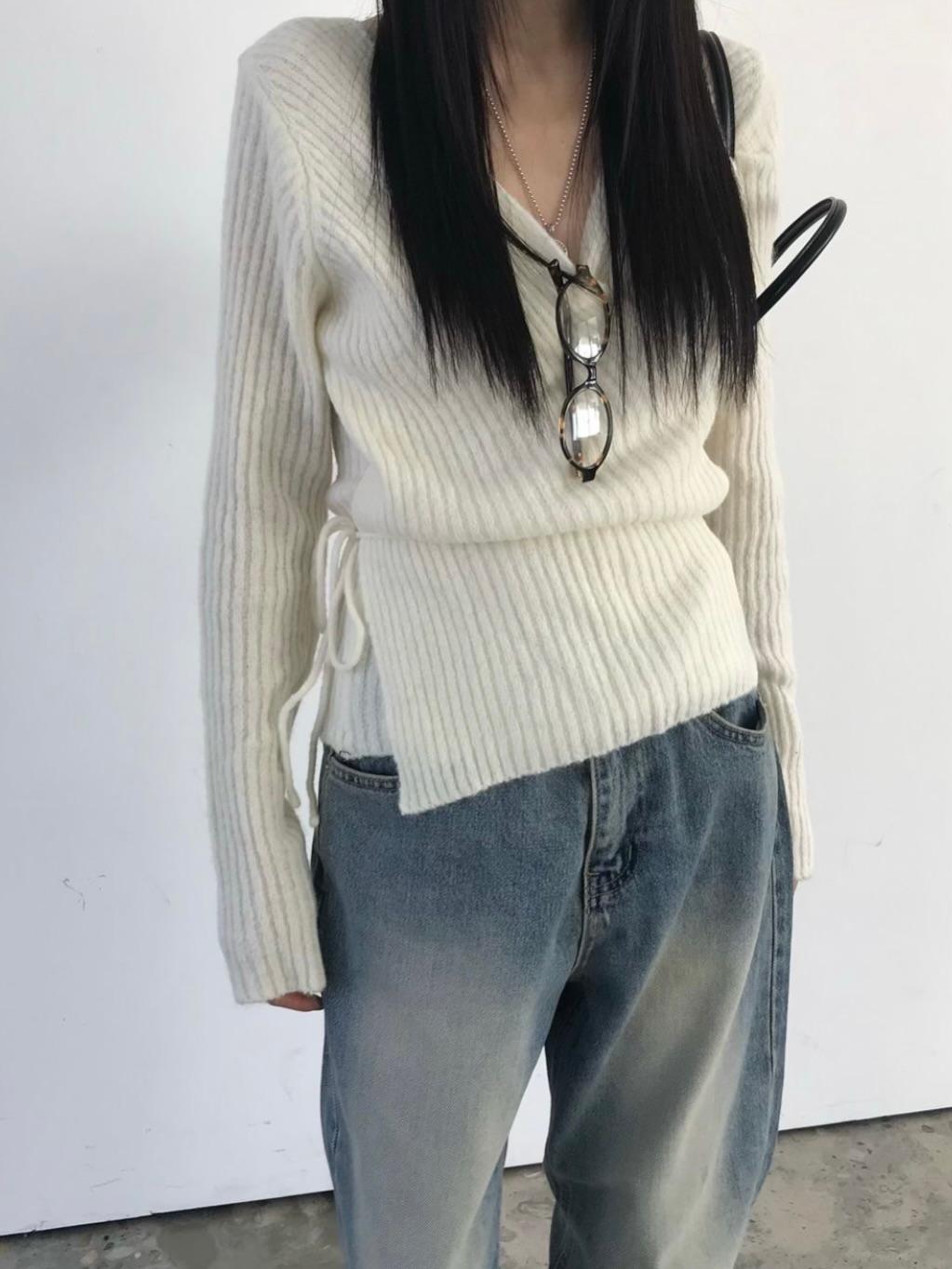 알파카 랩 스트링 니트 [3color]