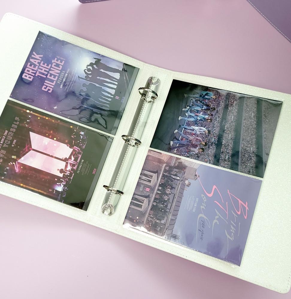 A5 3공 2칸가로 엽서 포카 포토카드 앨범 홀더북 바인더 속지