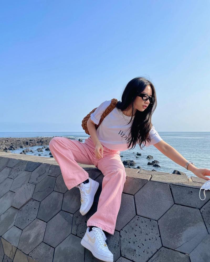 원더월 로고 무지 반팔티