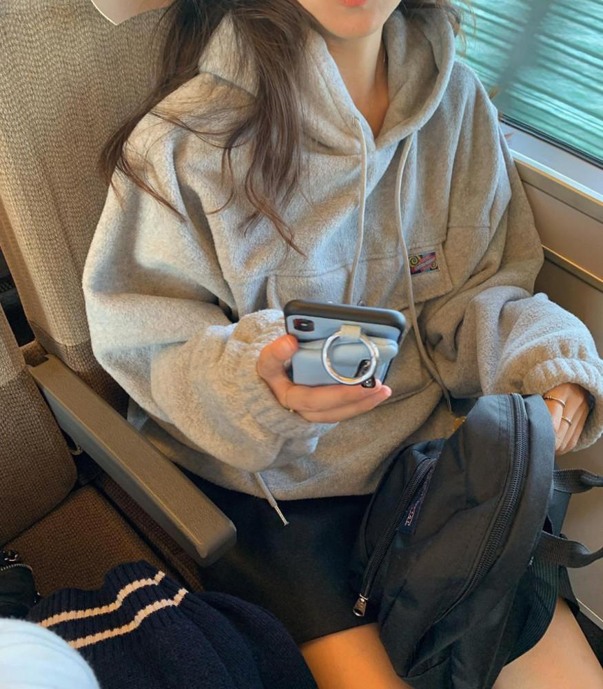 freelove 프리러브 라벨 후리스 겨울 후드 티셔츠