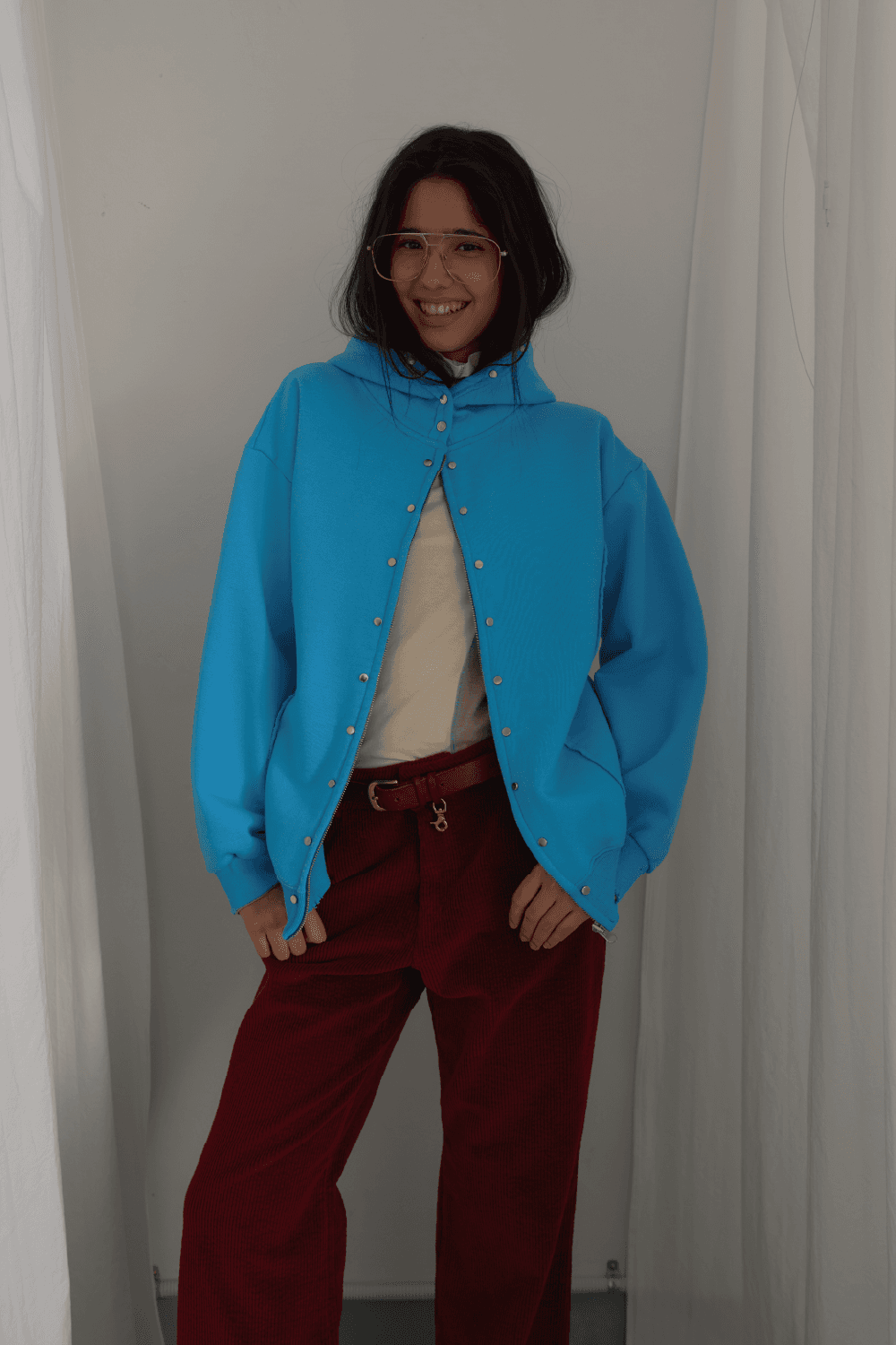 [12/02예약배송]_Fleekerd Warm Hood / Mid Skyblue