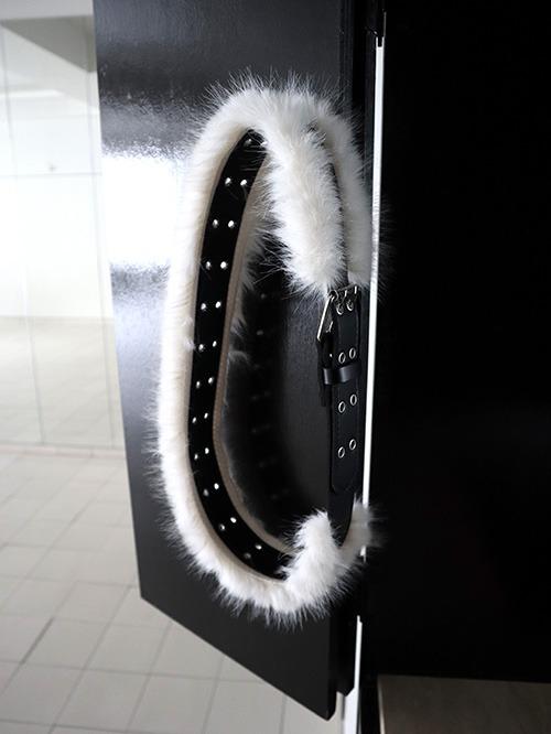 클라따 blur fur belt