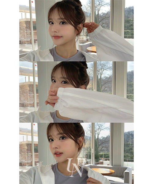 [UNIVE] -3kg 에센셜 골지 크롭 라운드넥 반팔 티셔츠 - 5color