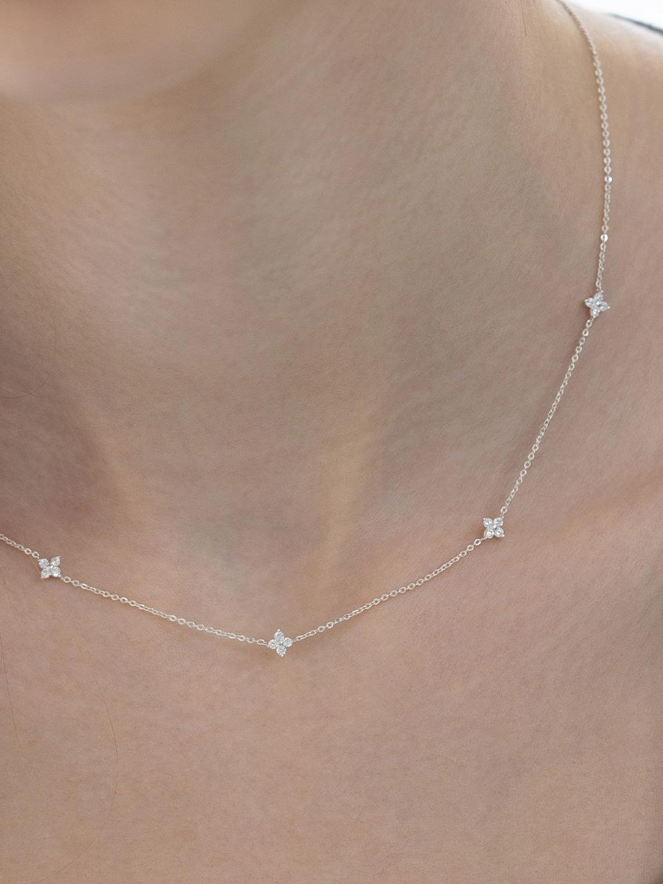 (실버925) 쁘띠 플뢰르 목걸이 NZ2460