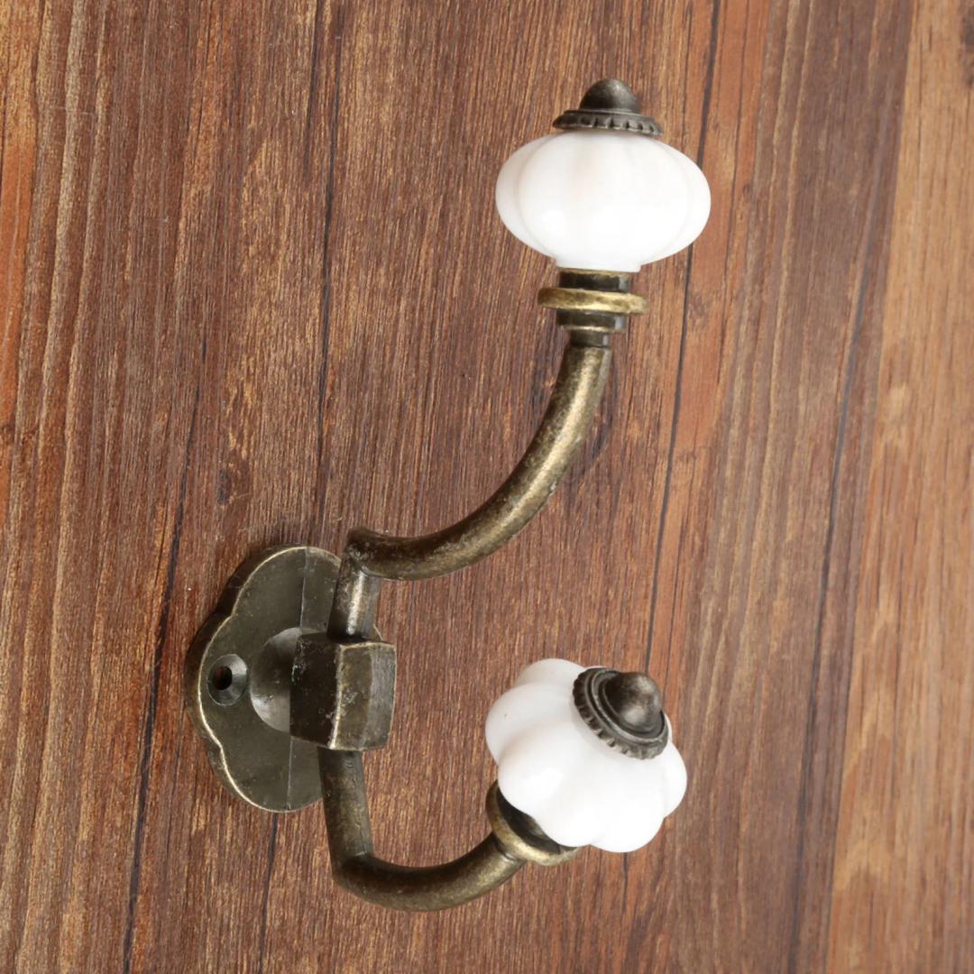 DRELD 골동품 청동 문 옷걸이 후크 욕실 벽 옷걸이 모자 가방 키 체인 합금 후크 코트 벽 후크 나사 125*95mm