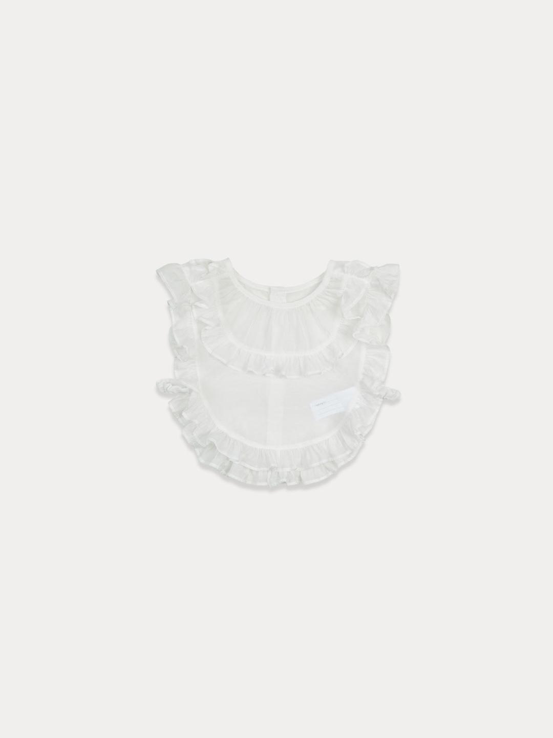 BABY) Pure Frill Bib, Off White