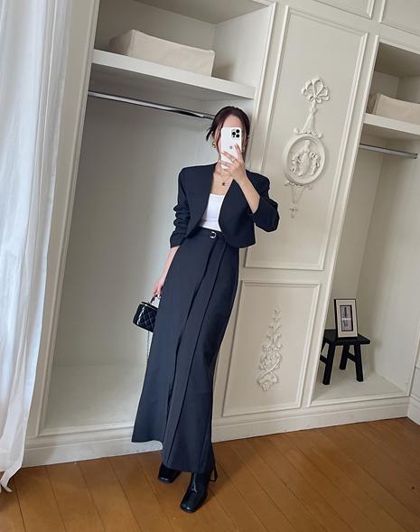 위드 맥시 벨트 스커트