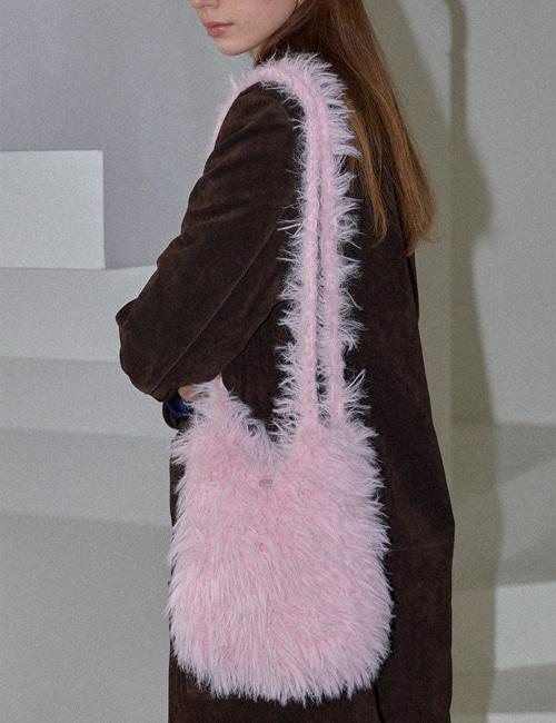 Coton de Tulear Fur Handmade Crochet Shoulder Bag (+Metal comb necklace)