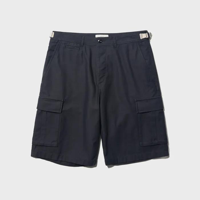 [25SS] Back Satin B.D.U Shorts -Vintage Navy