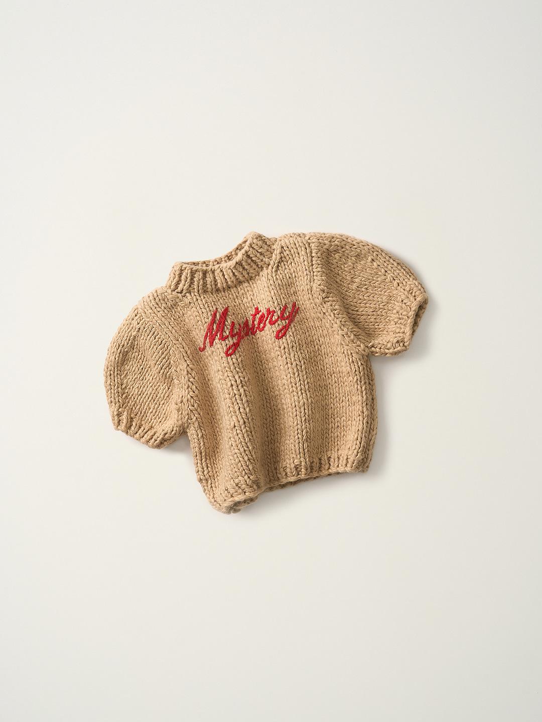 puff sleeve handmade knit