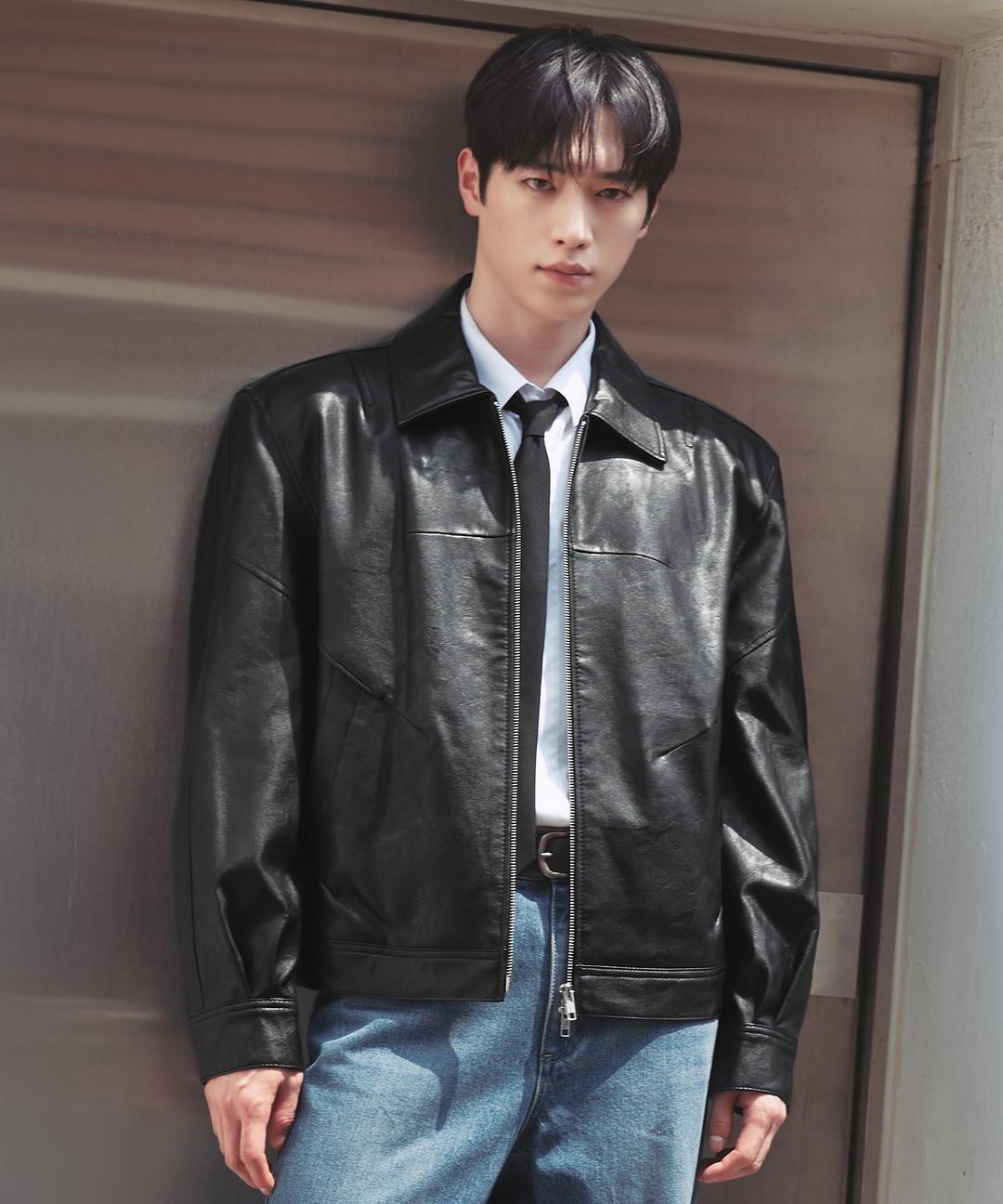 인시전 레더 블루종 자켓 [BLACK]