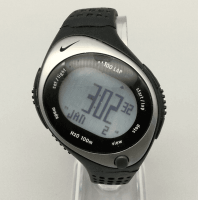 나이키 Bowerman 디지털 스포츠 시계 여성용 블랙 50 랩 타이머 100m 새 배터리