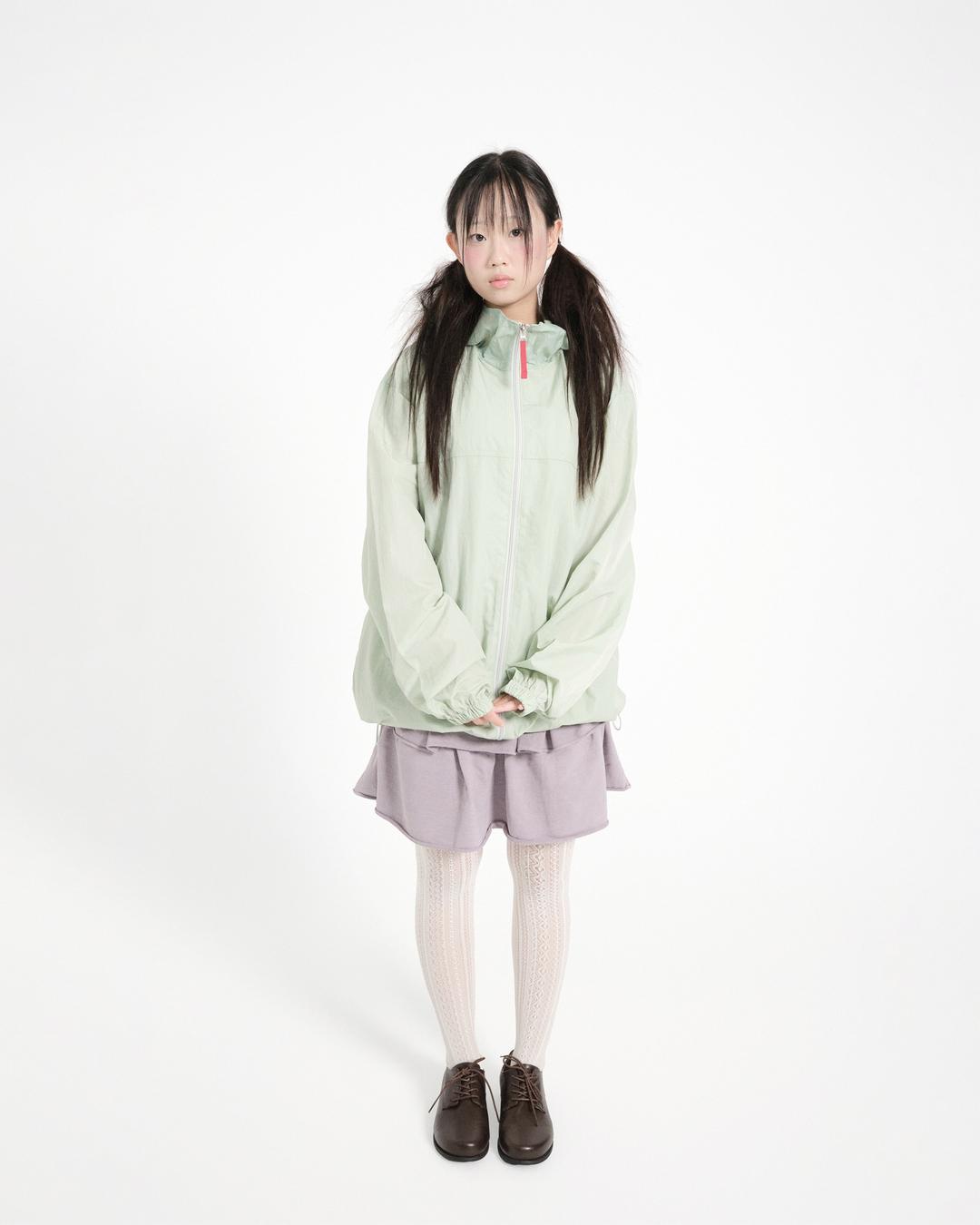 hooded mix wind jacket (mint)