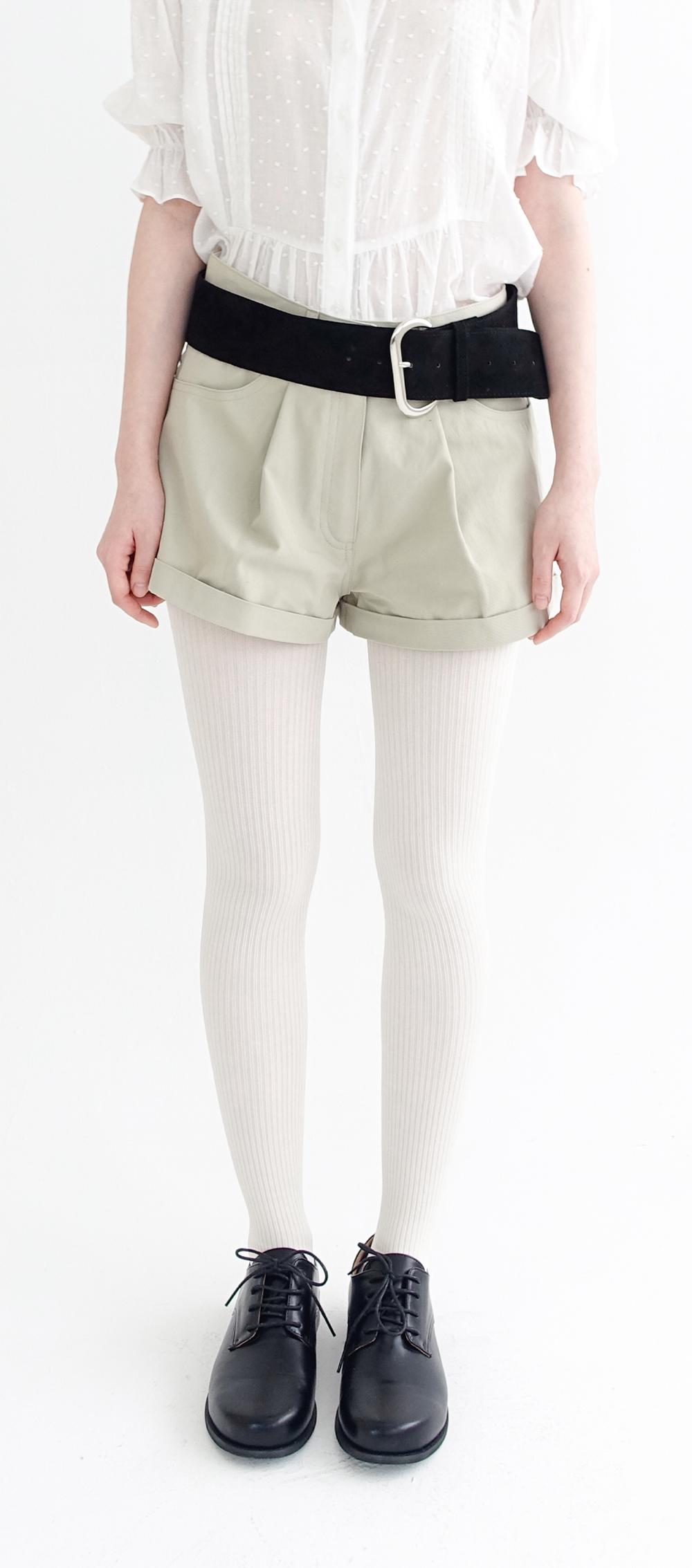 pintuck cotton low shorts