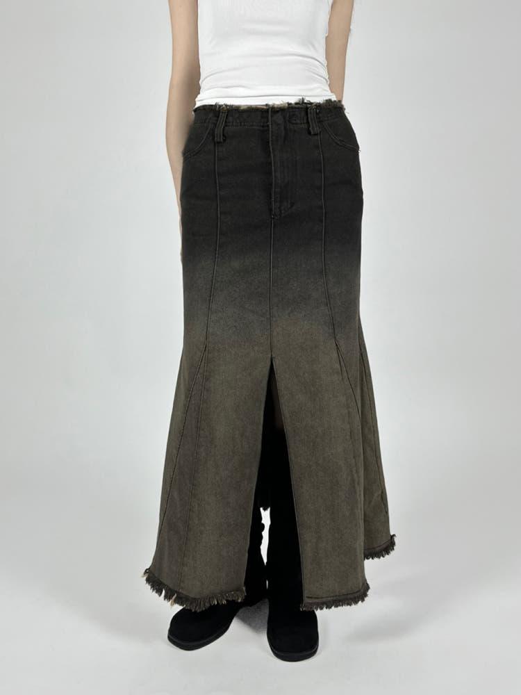 GRADATION WASHING SKIRT 그라데이션워싱스커트