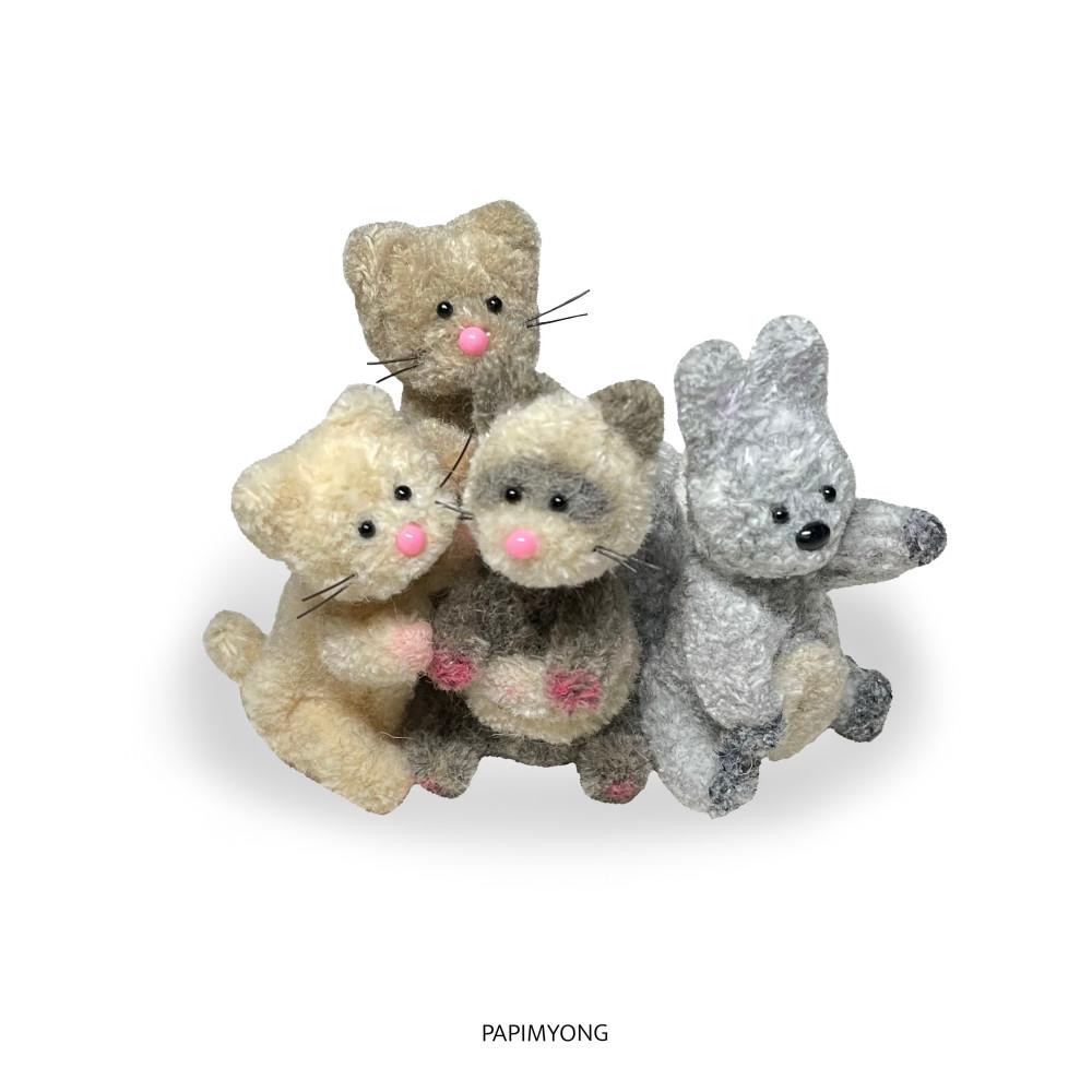 파피묭모루인형키링