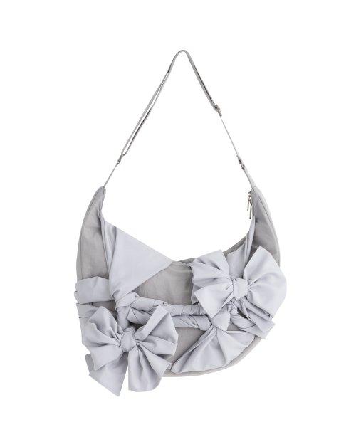 이우가마카라스(IUGAMAKARAS)  Knotted Shoulder Bag (Nylon-Silver) - 사이즈 & 후기 | 무신사