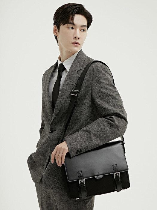 Polygon double belt crossbag [black]