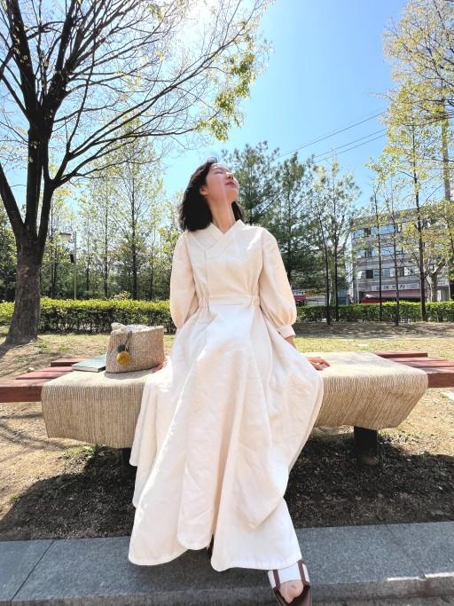 한복/아니마 드레스/해외여행룩 추천/편안한 드레스