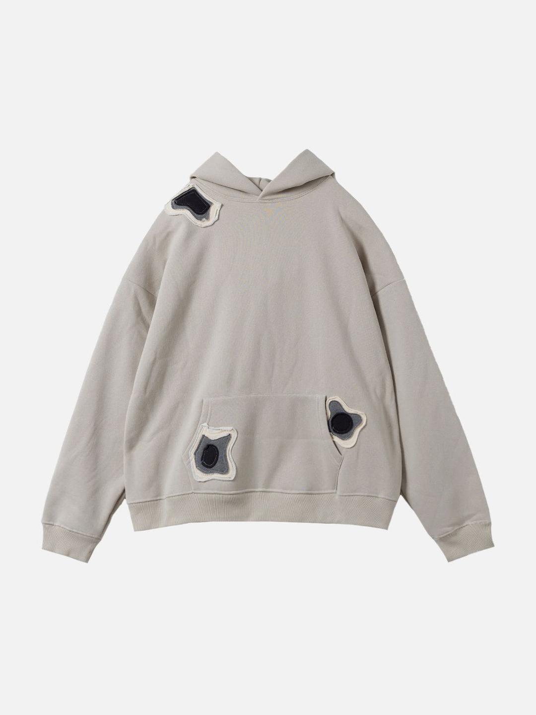 TALISHKO - Spot Patchwork Hoodie - Sandcolor / XS