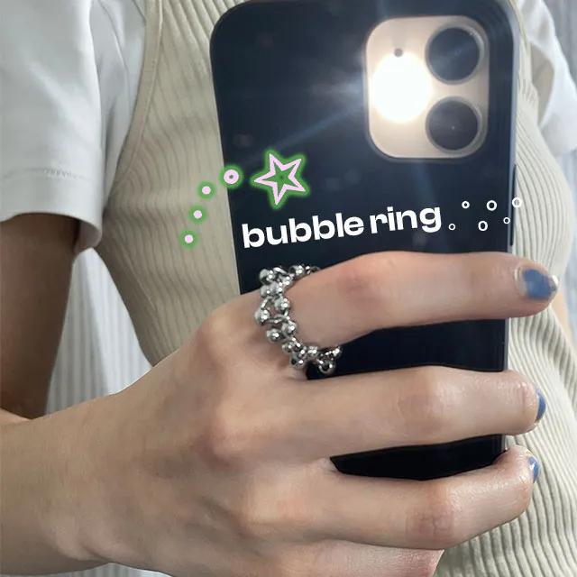 [당일출고/자체제작] 써지컬 버블 체인 링 / 구슬 볼 체인 반지 / bubble ring