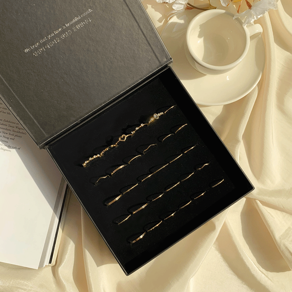 30set 심플 포인트 한달 반지 30종 세트