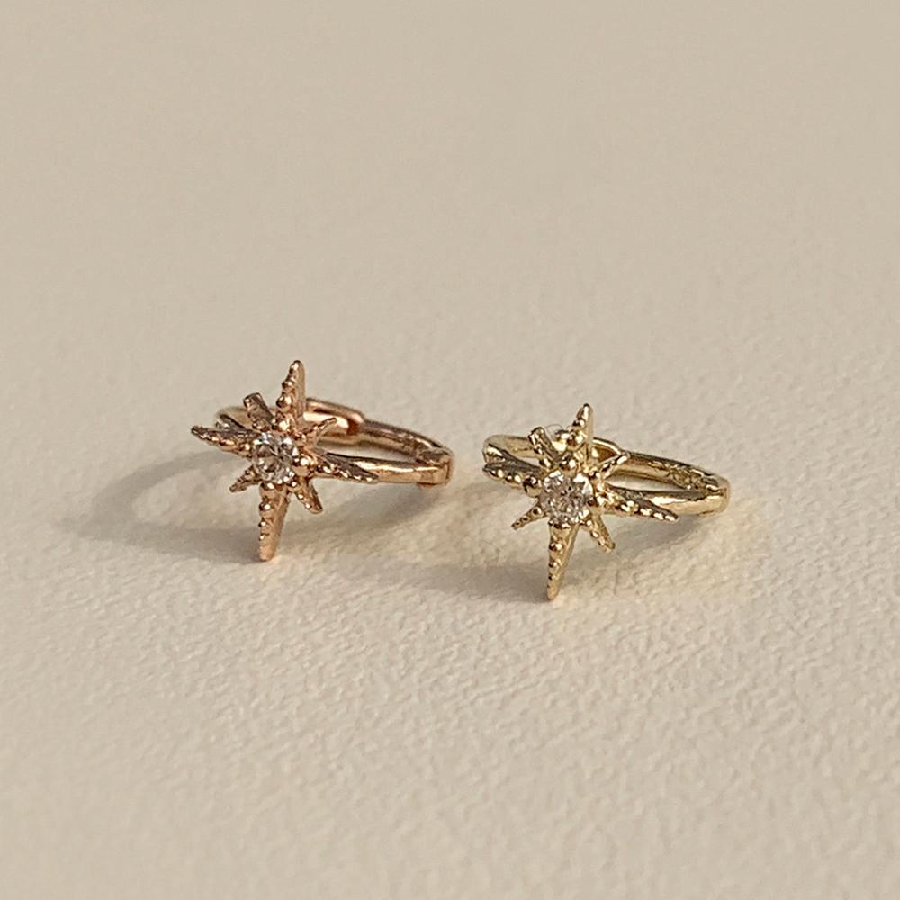 14k 원터치 귀걸이 라잇 미니 링 귀걸이