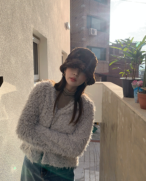 데일리마켓 fur fur cardigan / 4color