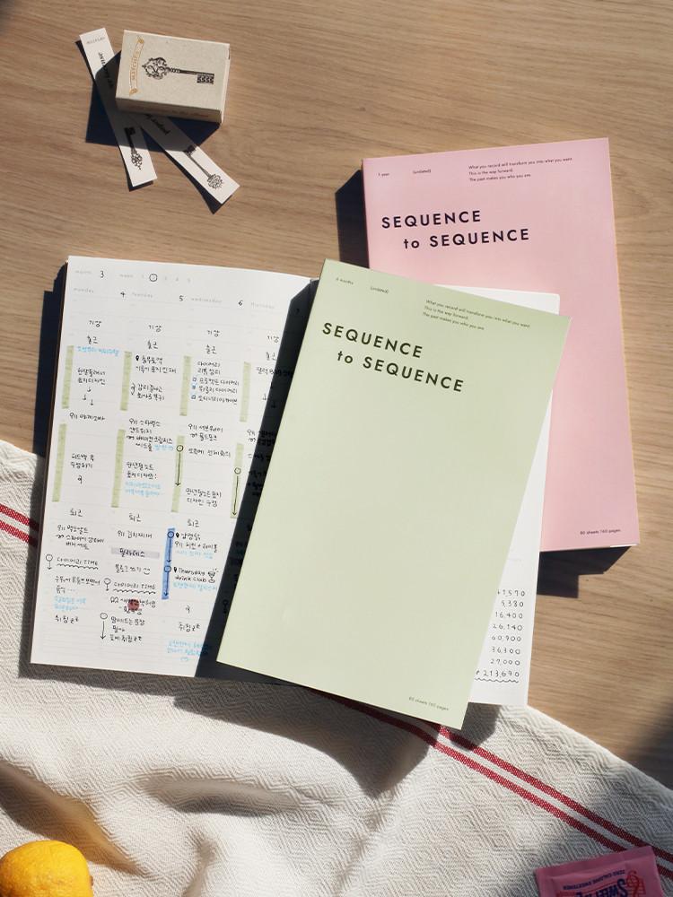 시퀀스 투 시퀀스 플래너 (6개월 1년 위클리 플래너 만년다이어리 )