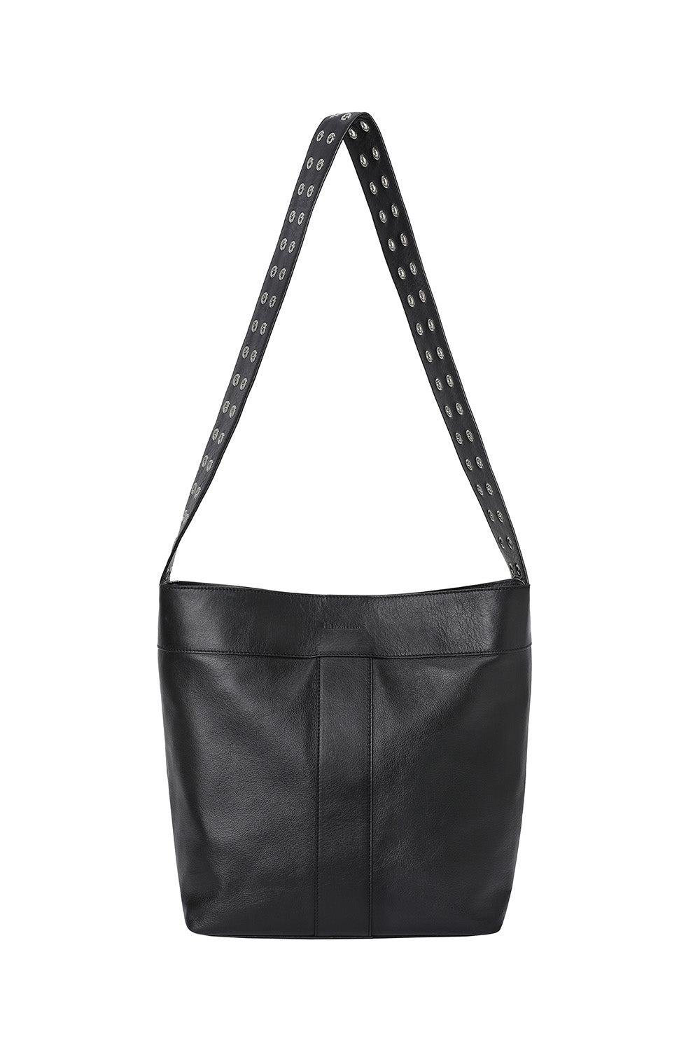 Eyelet bucket bag