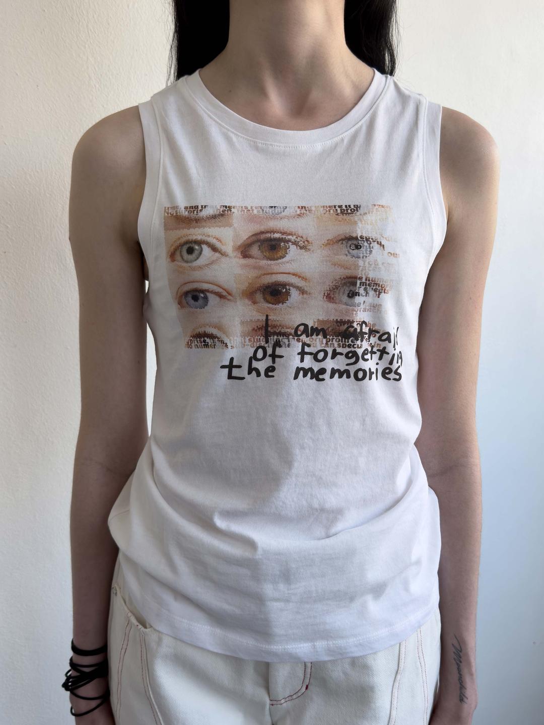 Minority report sleeveless tee (White) | 루앱