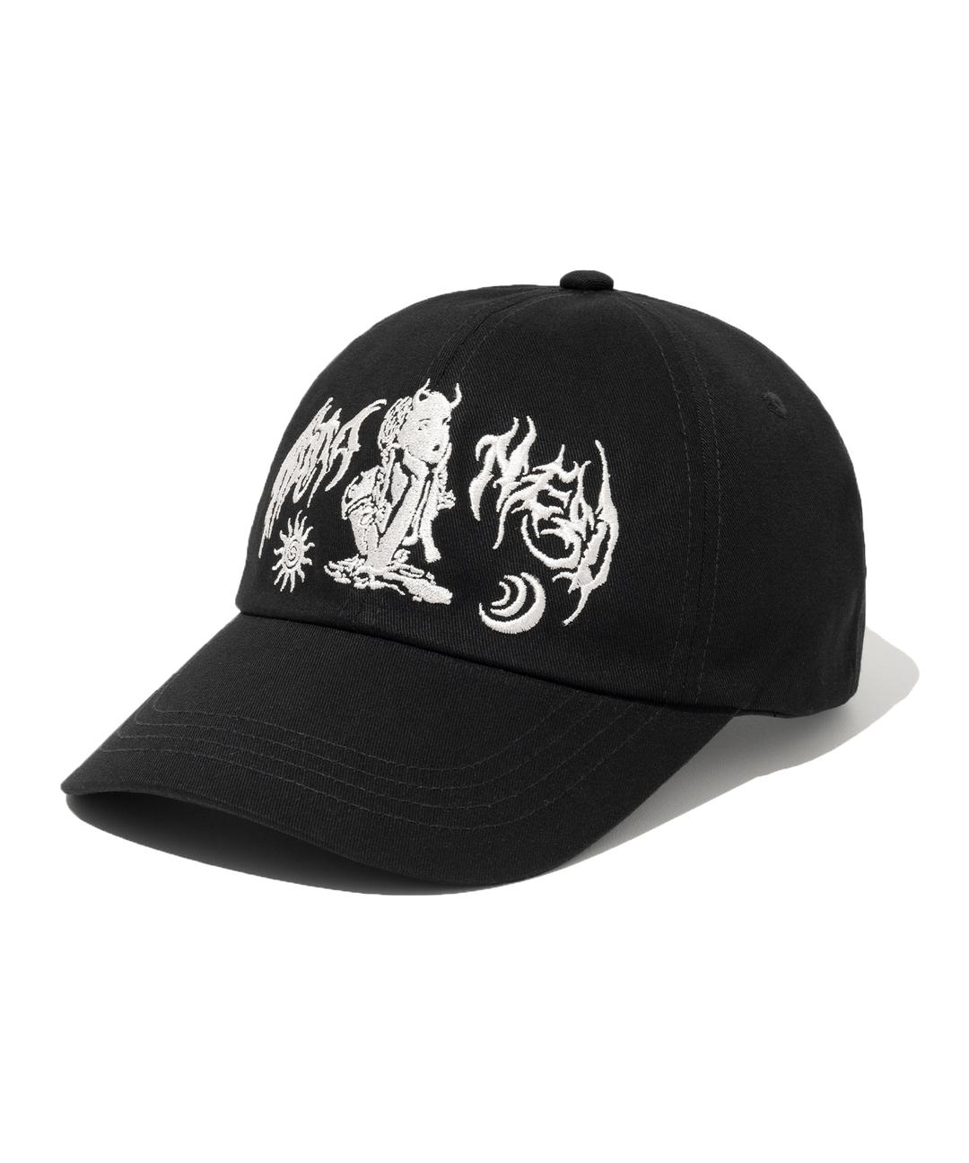 Devil Girl Ball Cap - Black