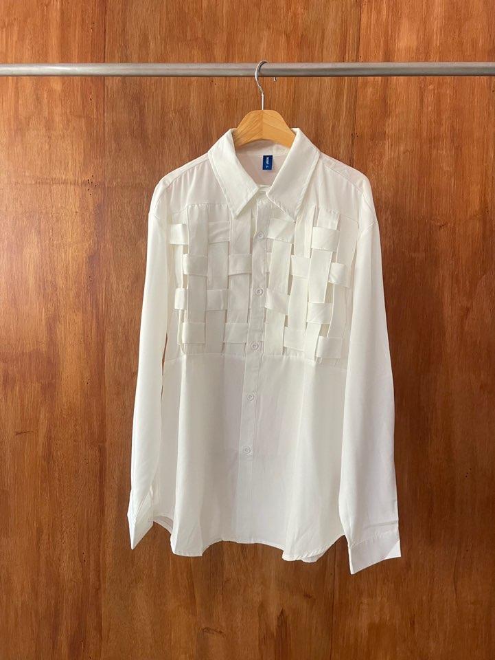 White woven texture shirt