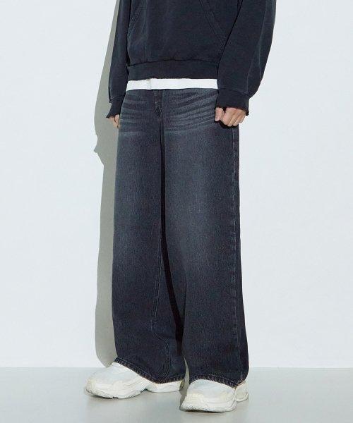 ODPL 와이드 데님 팬츠 애쉬 블랙진 [라지 Ver]
