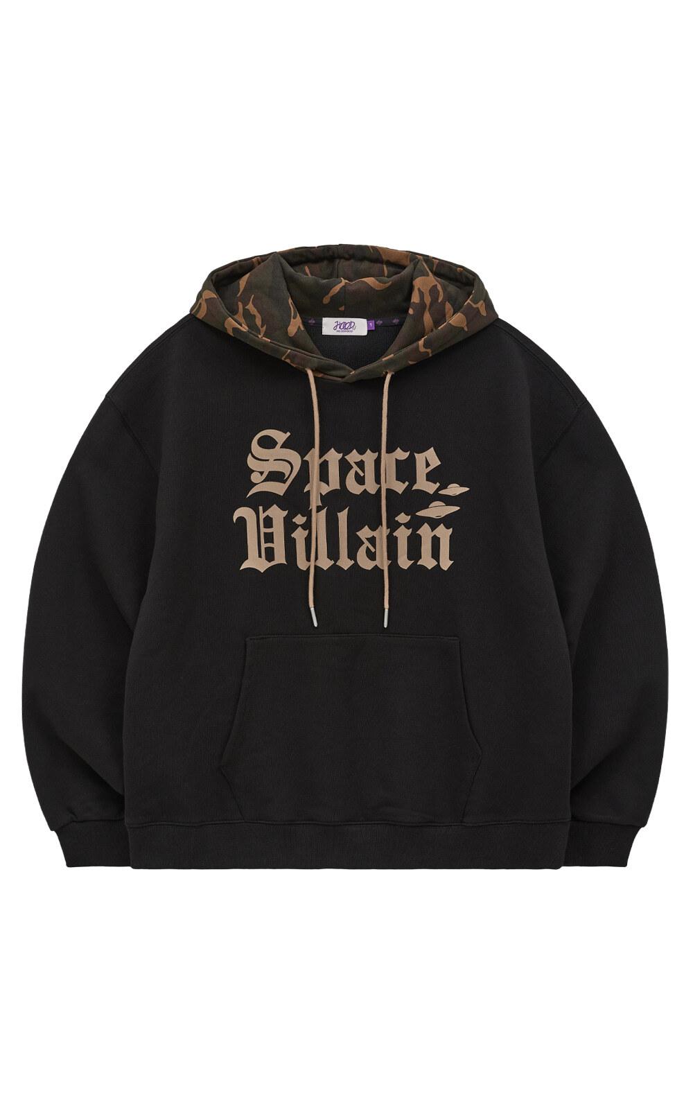 스페이스 빌런 카모 후드 블랙