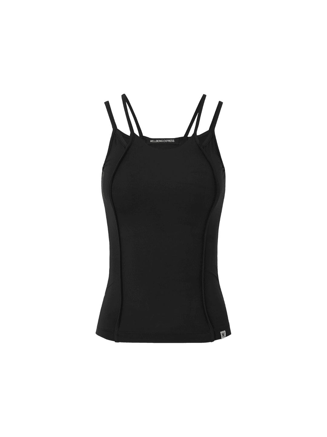 Double String Sports Sleeveless Black