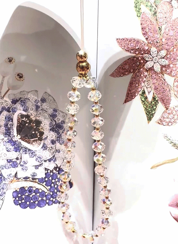 Swarovski Crystal Phone Strap_Gold