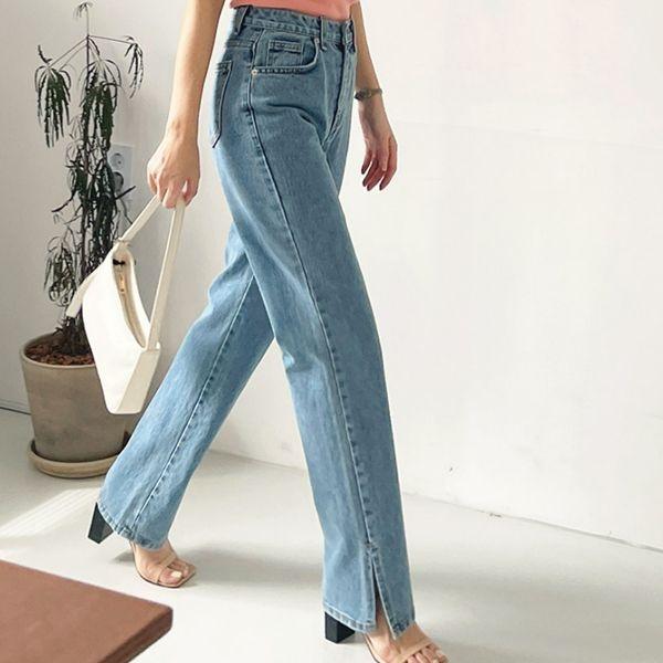 펜코 슬릿 스트레이트 데님 팬츠 [tje0082]