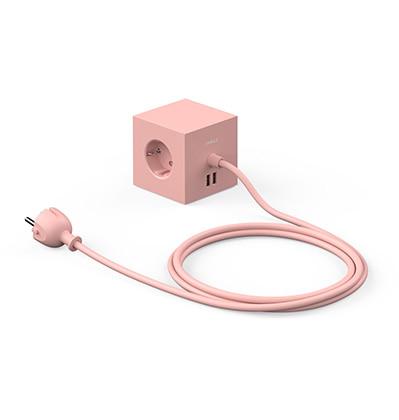 아볼트 스퀘어 원 올드 핑크 AVOLT Square 1 Old Pink 큐브형 멀티탭 전기코드 마그네틱 콘센트