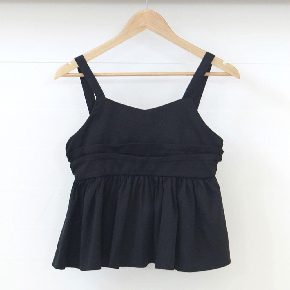 [라스트찬스][바캉스룩]유어 러플 뷔스티에 나시 블라우스