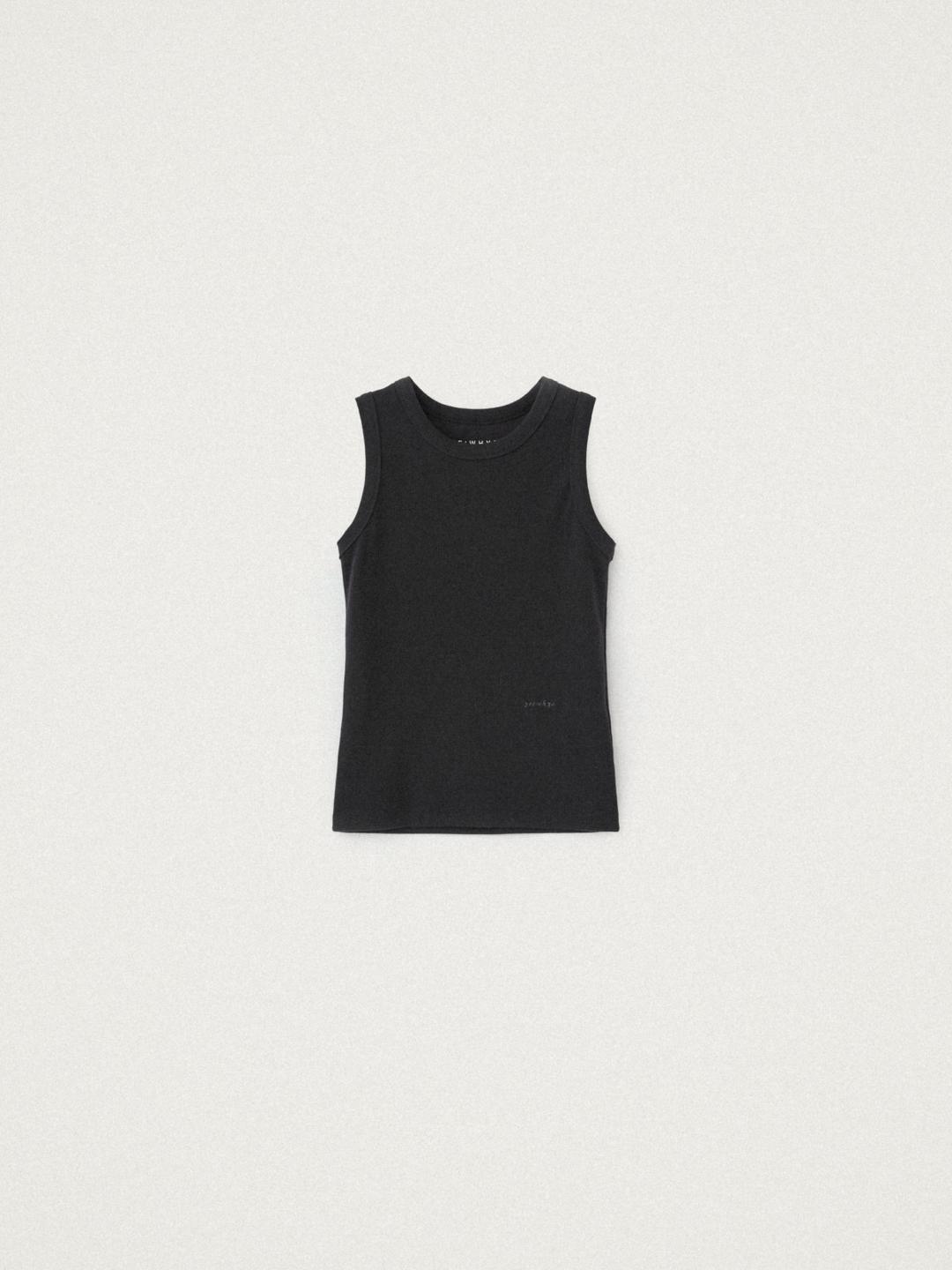 Essential Tank Top, Charcoal Navy