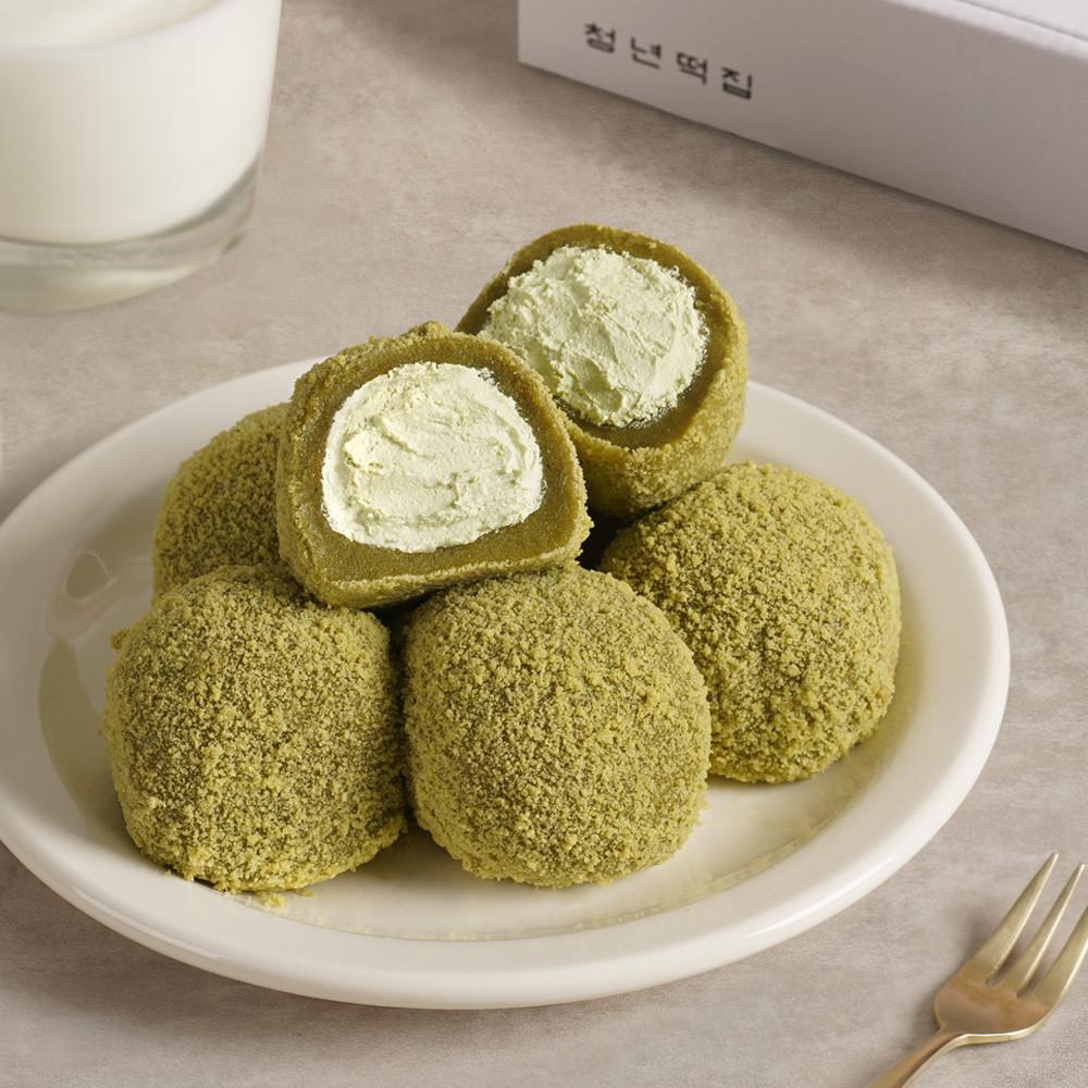 청년떡집 녹차 크림떡(찹쌀떡) 1box(15개입)
