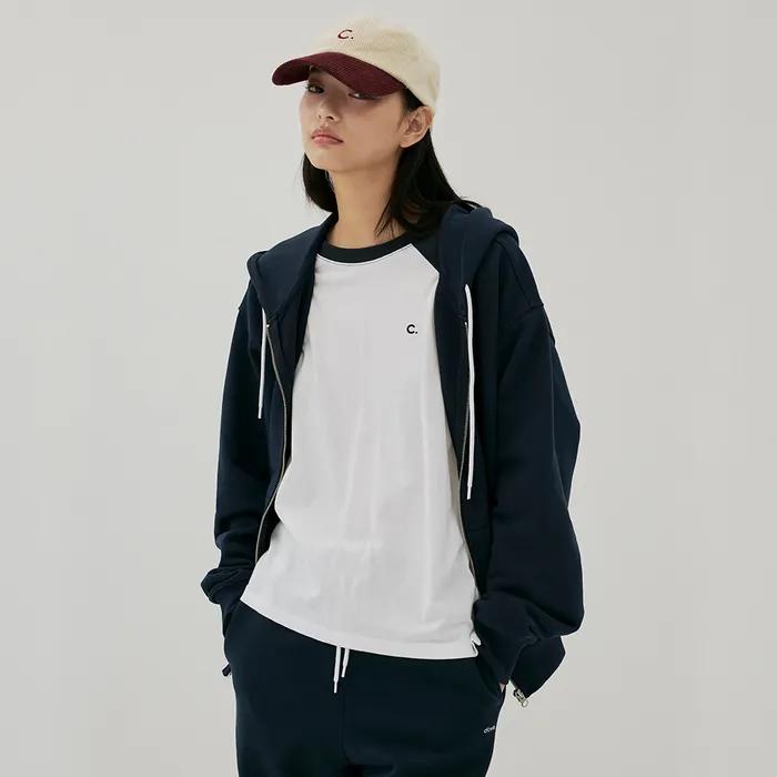 New Active Oversized Hoody Zip-up (Dark Navy)