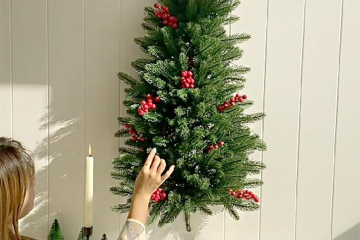 크리스마스 행잉트리 하프벽트리 오너먼트 풀세트 90cm