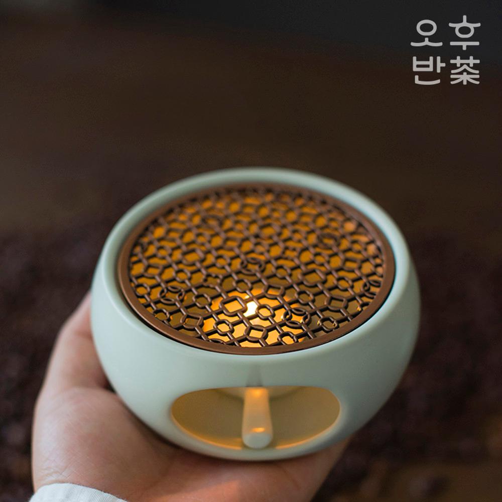 [국내배송] 앤틱 연청 티 워머 차 미니 화로
