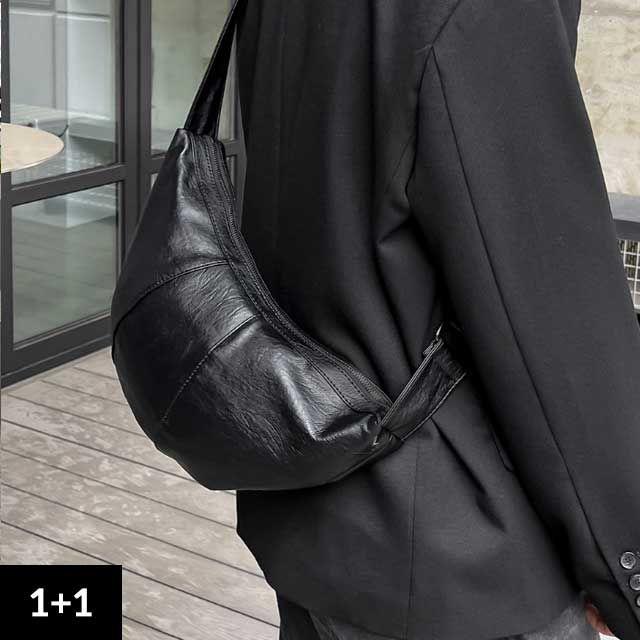 [당일발송/1+1할인] 두개증정 레더 크로와상 크로스백 숄더백 크로아상 가방 B#YW257