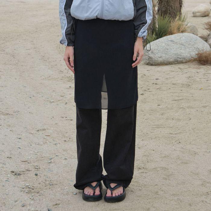 WASHED COTTON STRAIGHT-FIT PANTS_BLACK_LC251PT13BK